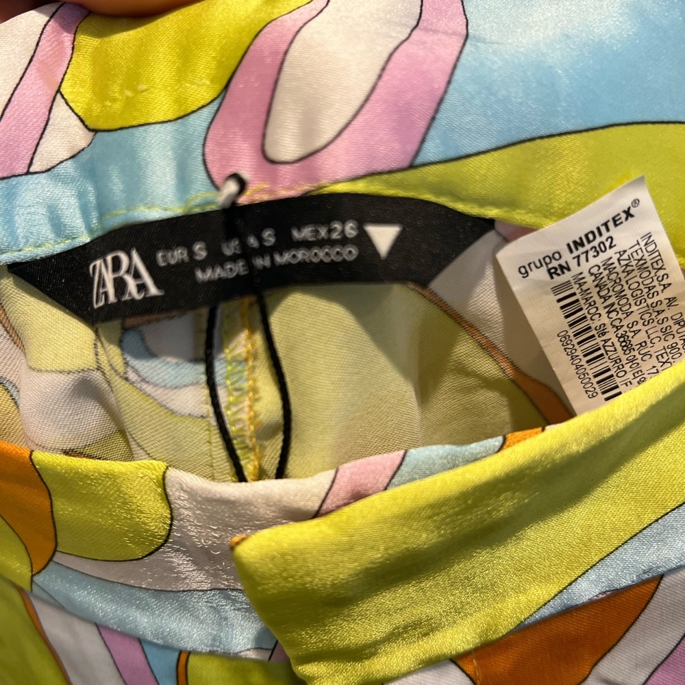 Zara Multicolor Abstract Pattern Pants - Picture 7 of 11